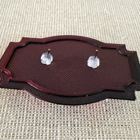 Pink Floral Stud Earrings and Wire Mesh Earrings - Picture 7 of 7